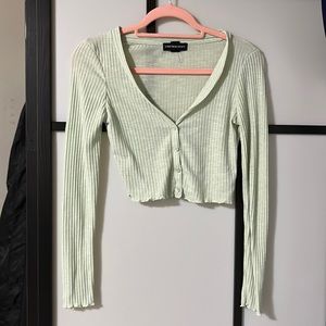 Pastel green cardigan